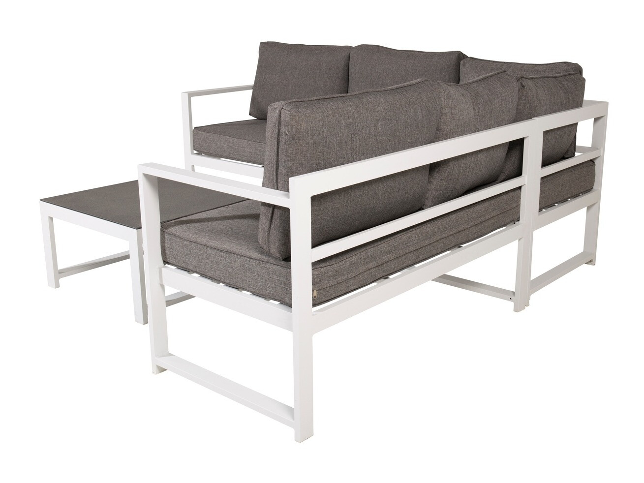 Conjunto de muebles de exterior Dallas 773 (Blanco + Gris)