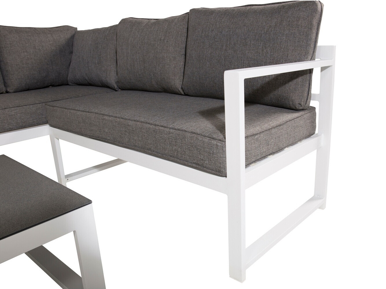 Conjunto de muebles de exterior Dallas 773 (Blanco + Gris)