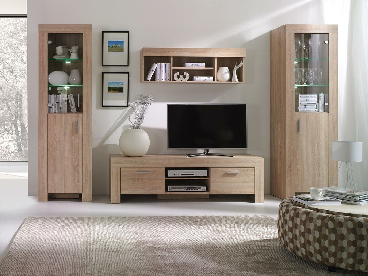 Conjunto de salón Melfeli 124 (Roble Sonoma)