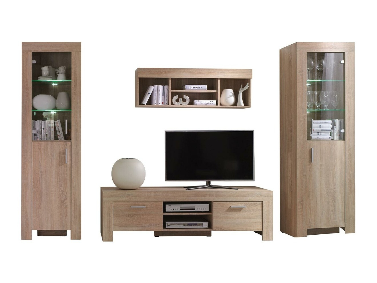 Conjunto de salón Melfeli 124 (Roble Sonoma)