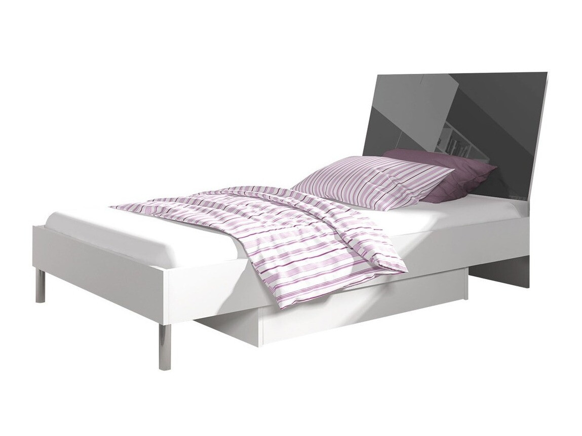 Cama Salmere 102 (Blanco + Gris brillante)