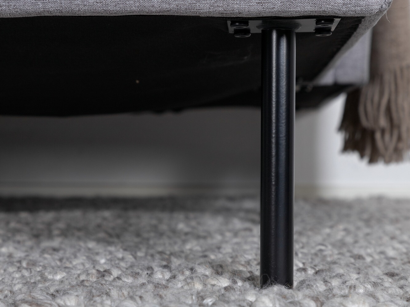 Sofá rinconero Fercame 102 (Gris + Negro)