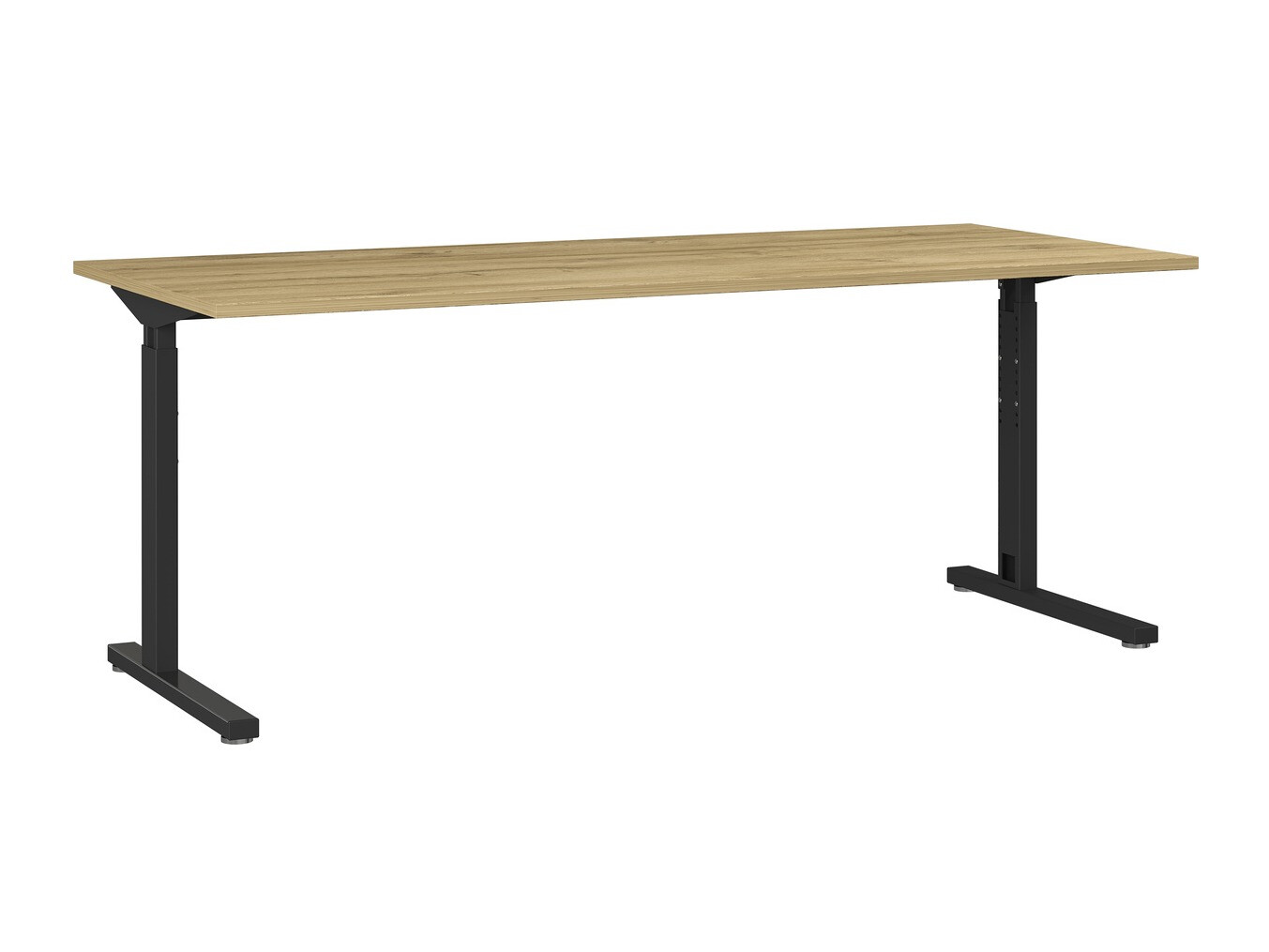 Mesa de oficina Lartesi 107 (Roble nieto + Negro)