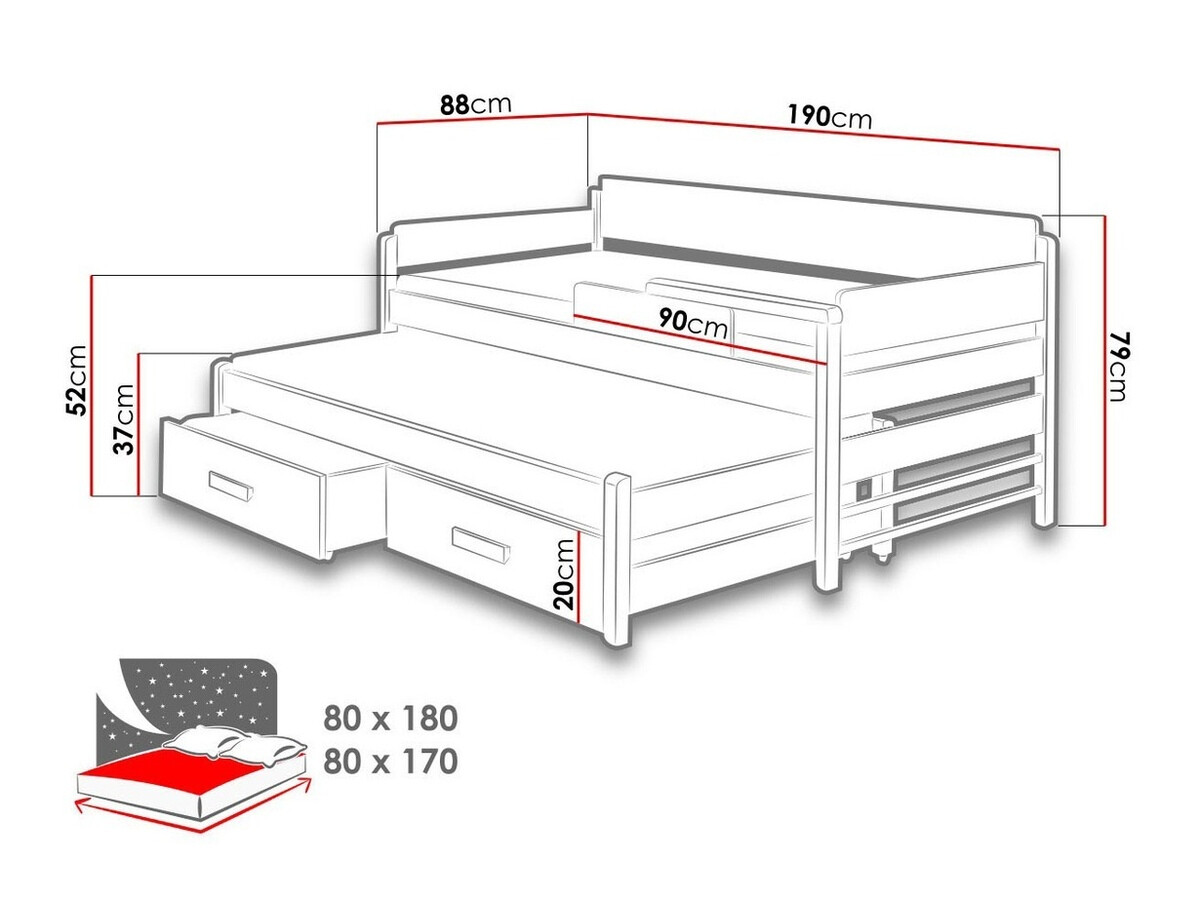 Cama Henderson 121 (Blanco + Trufa)