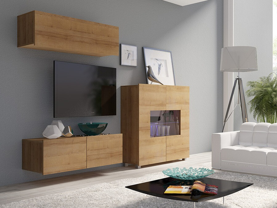 Conjunto de salón Tivdalu 113 (Roble dorado)