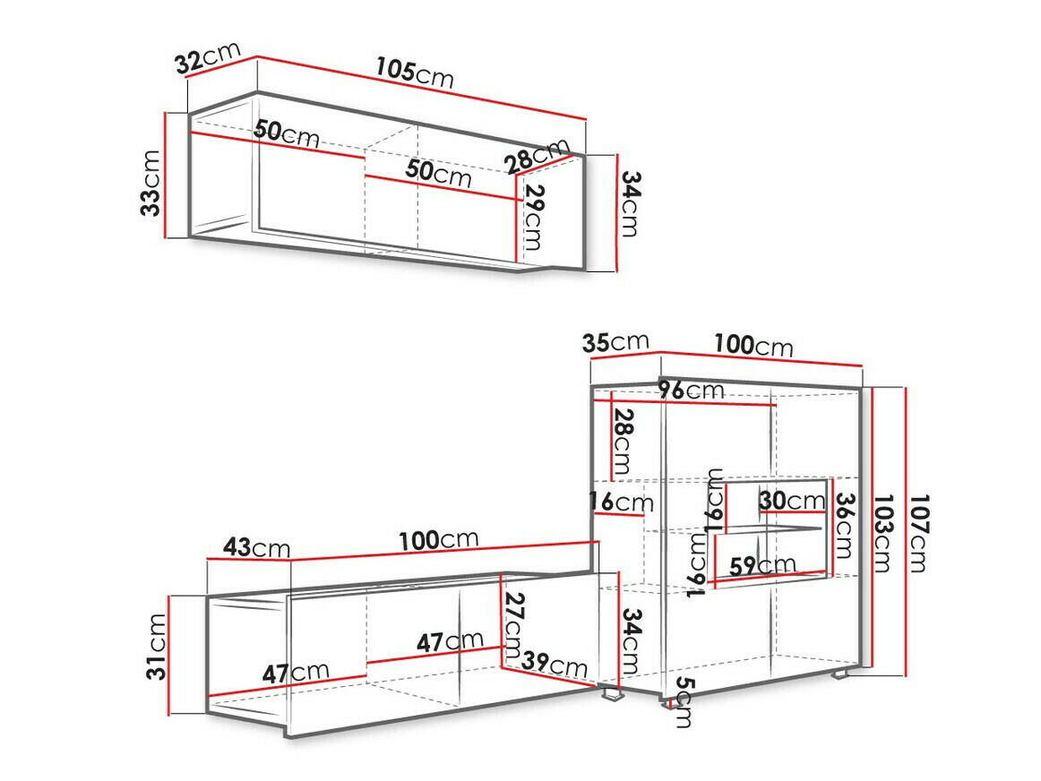 Conjunto de salón Tivdalu 113 (Roble dorado)