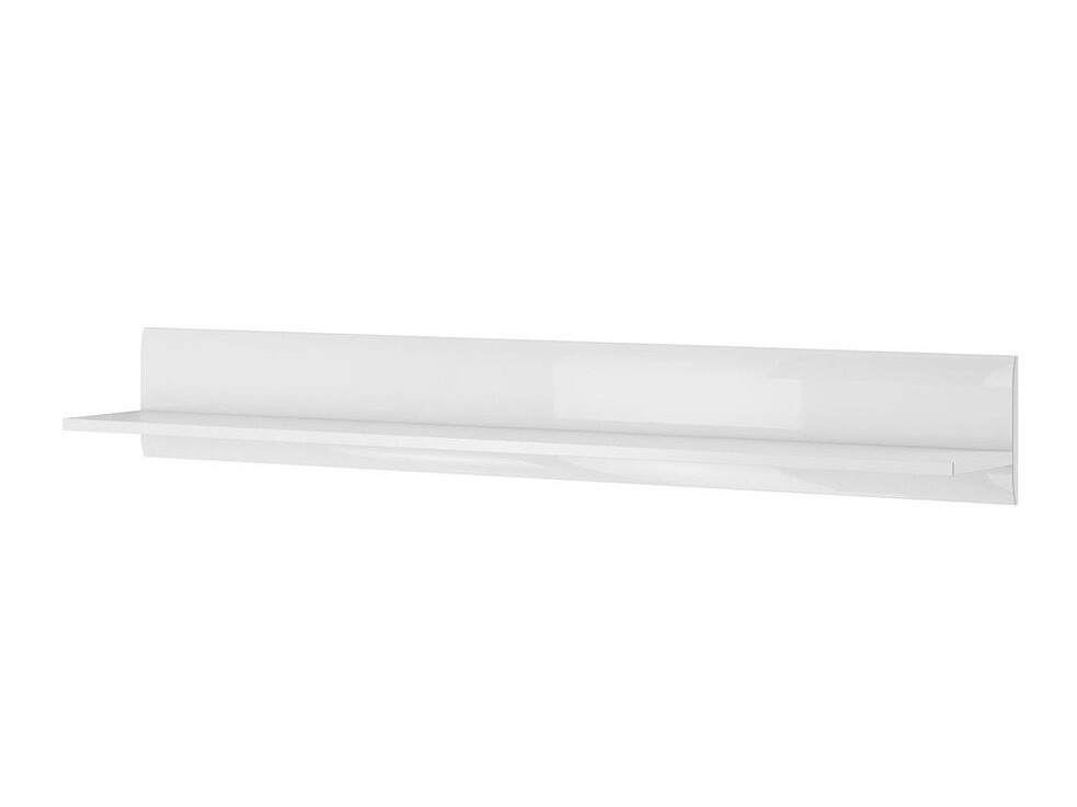 Estantería de pared Ophsalu 100 (Blanco + Blanco brillante)