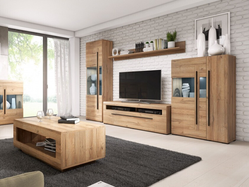 Estantería de pared Ophsalu 101 (Roble nieto)