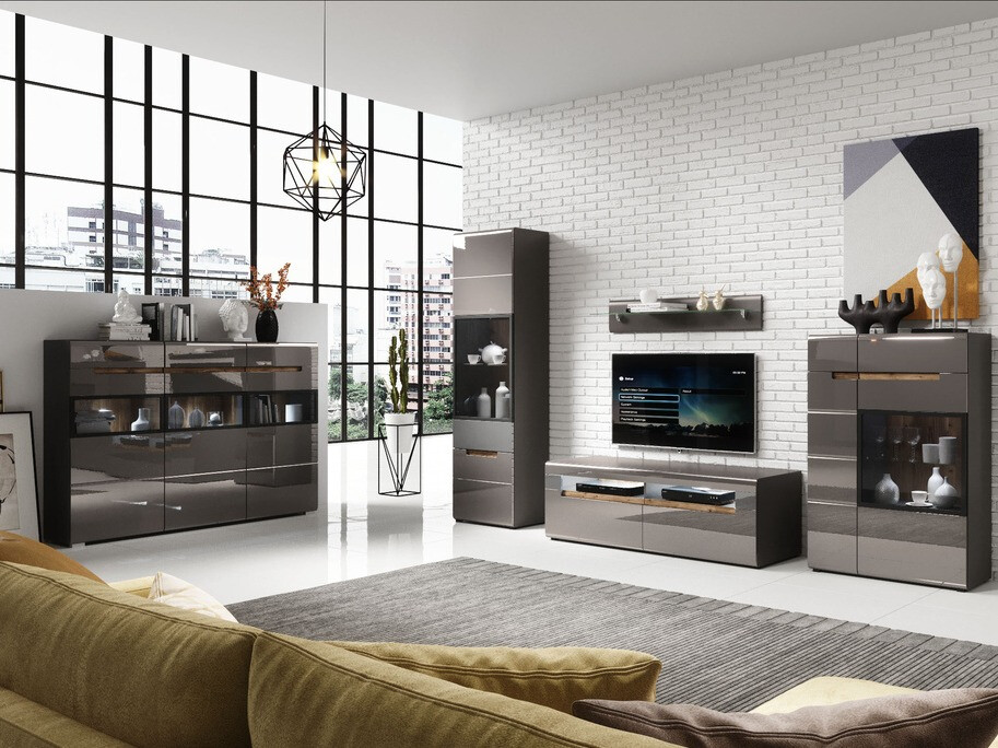 Mueble TV Austin D115 (Antracita + Gloss antracita)