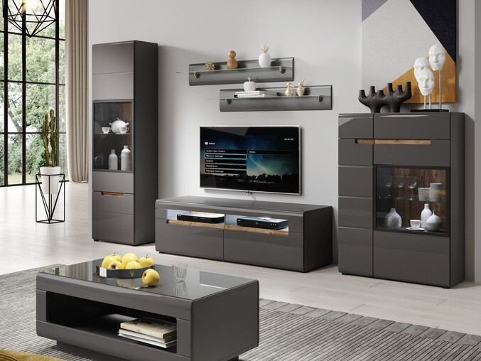 Mueble TV Austin D115 (Antracita + Gloss antracita)