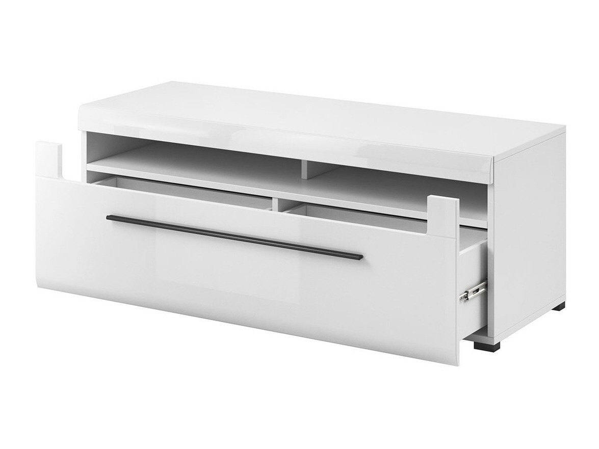 Mueble TV Ophsalu 103 (Blanco + Blanco brillante)