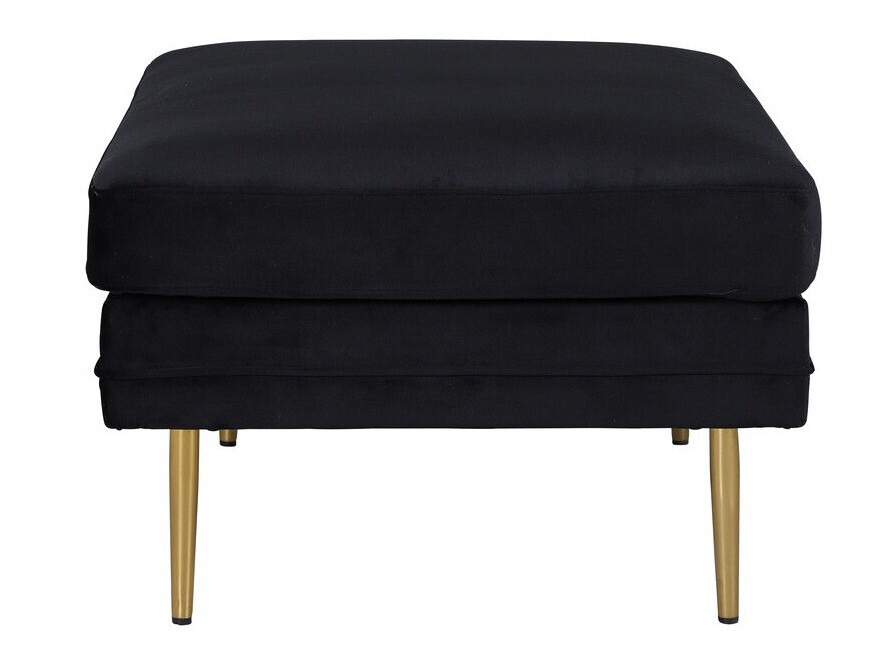 Banco tapizado Dallas 2653 (Negro + Dorado)