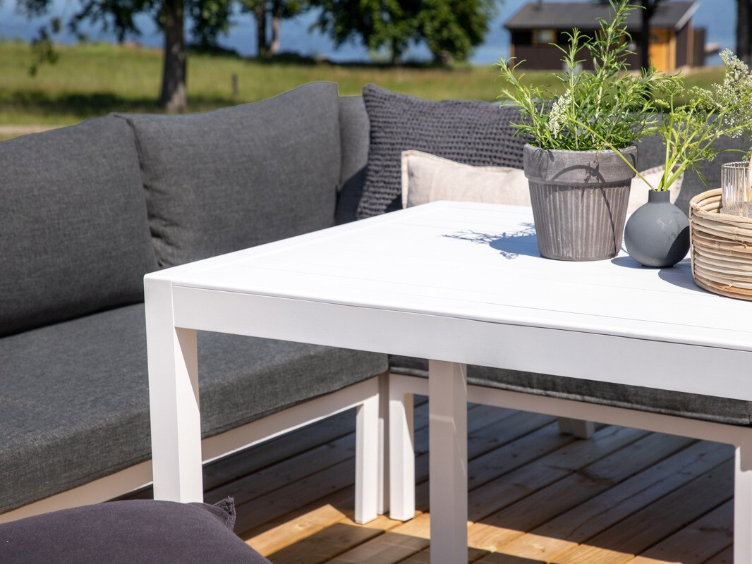 Conjunto de muebles de exterior Dallas 3119 (Blanco + Gris)