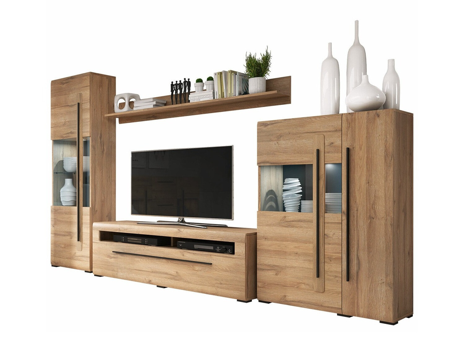 Conjunto de salón Ophsalu 111 (Roble nieto)