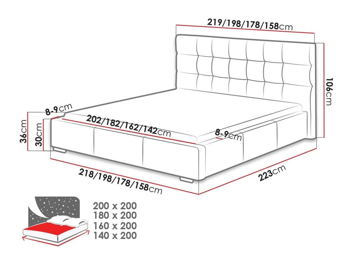 Cama ComfiDream 128 (Madryt 120)