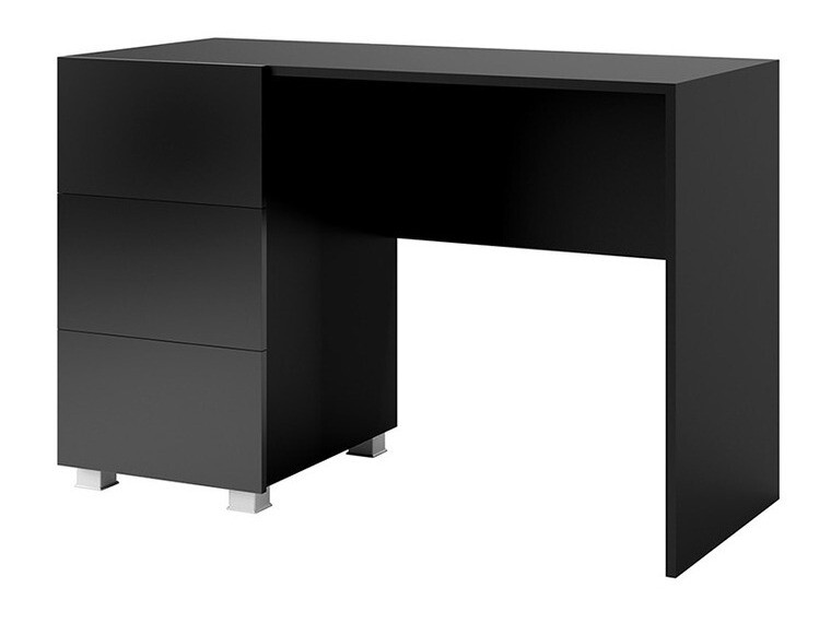 Mesa de oficina Tivdalu 122 (Negro + Negro brillante)