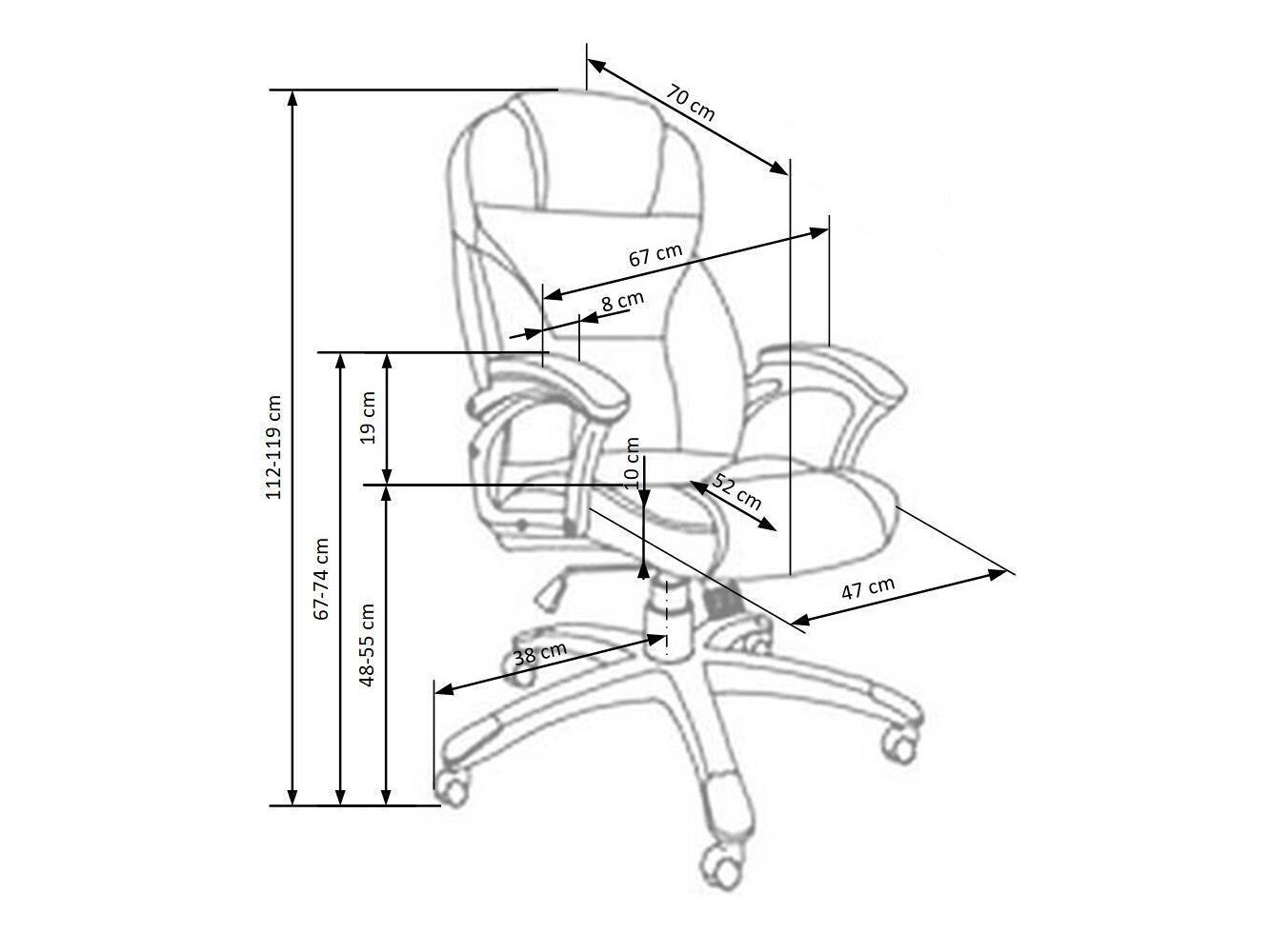 Silla de oficina Houston 189 (Negro)