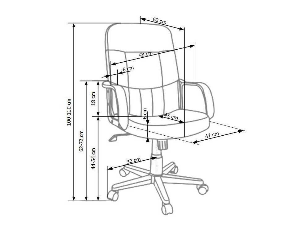Silla de oficina Houston 594 (Negro)