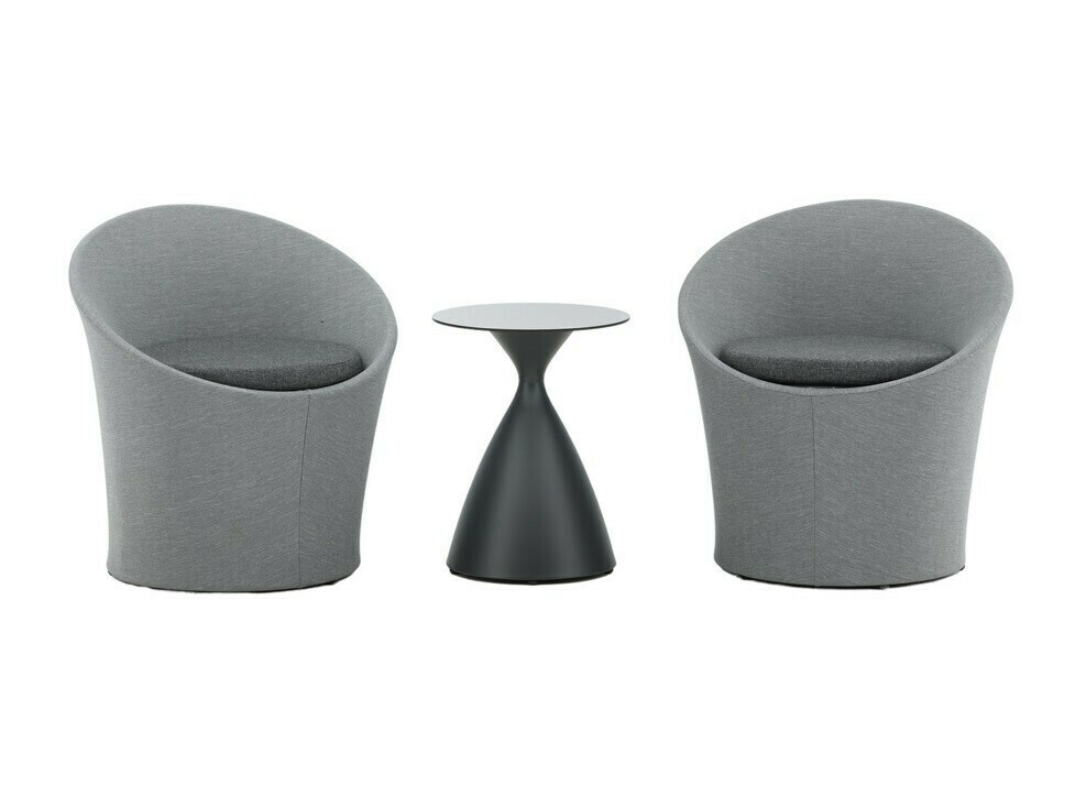 Conjunto de terraza Dallas 3118 (Gris + Negro)