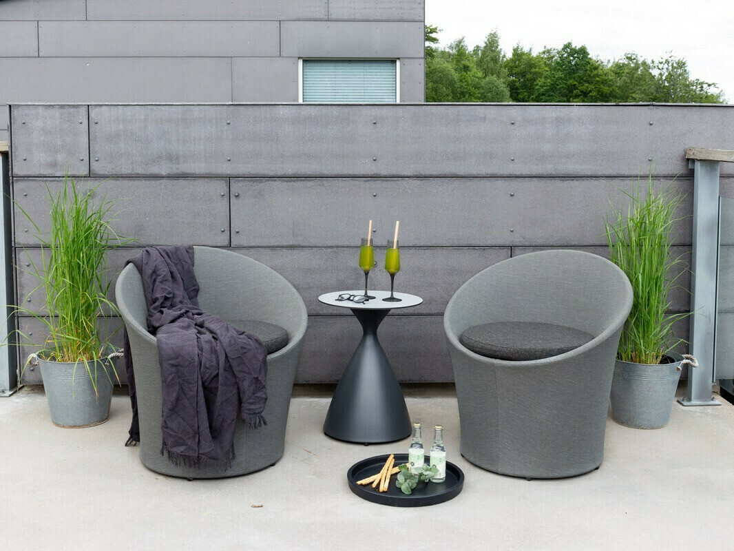 Conjunto de terraza Dallas 3118 (Gris + Negro)