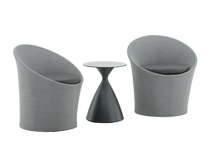 Conjunto de terraza Dallas 3118 (Gris + Negro)