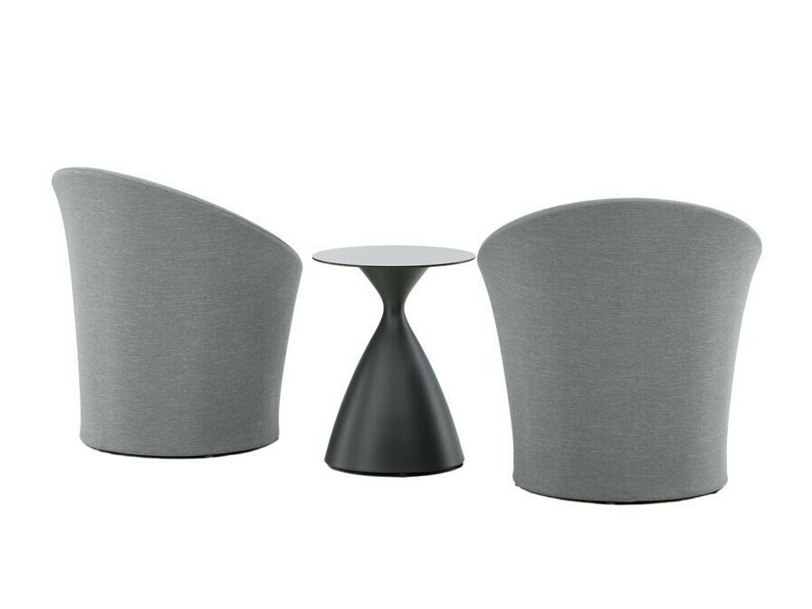 Conjunto de terraza Dallas 3118 (Gris + Negro)
