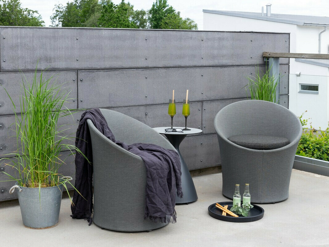 Conjunto de terraza Dallas 3118 (Gris + Negro)