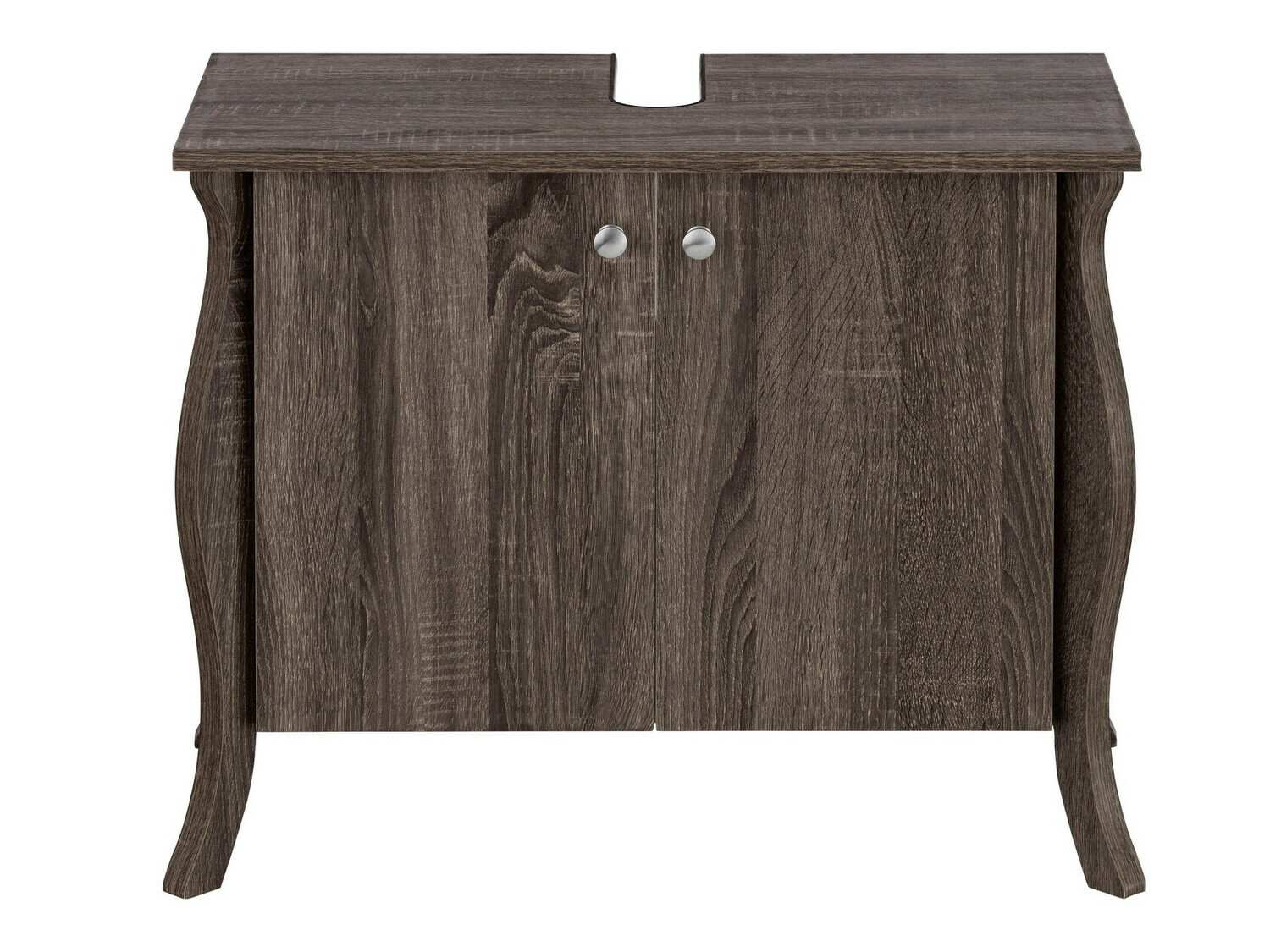 Armario de baño de pie para lavabo Ophtole 100 (Roble gris)