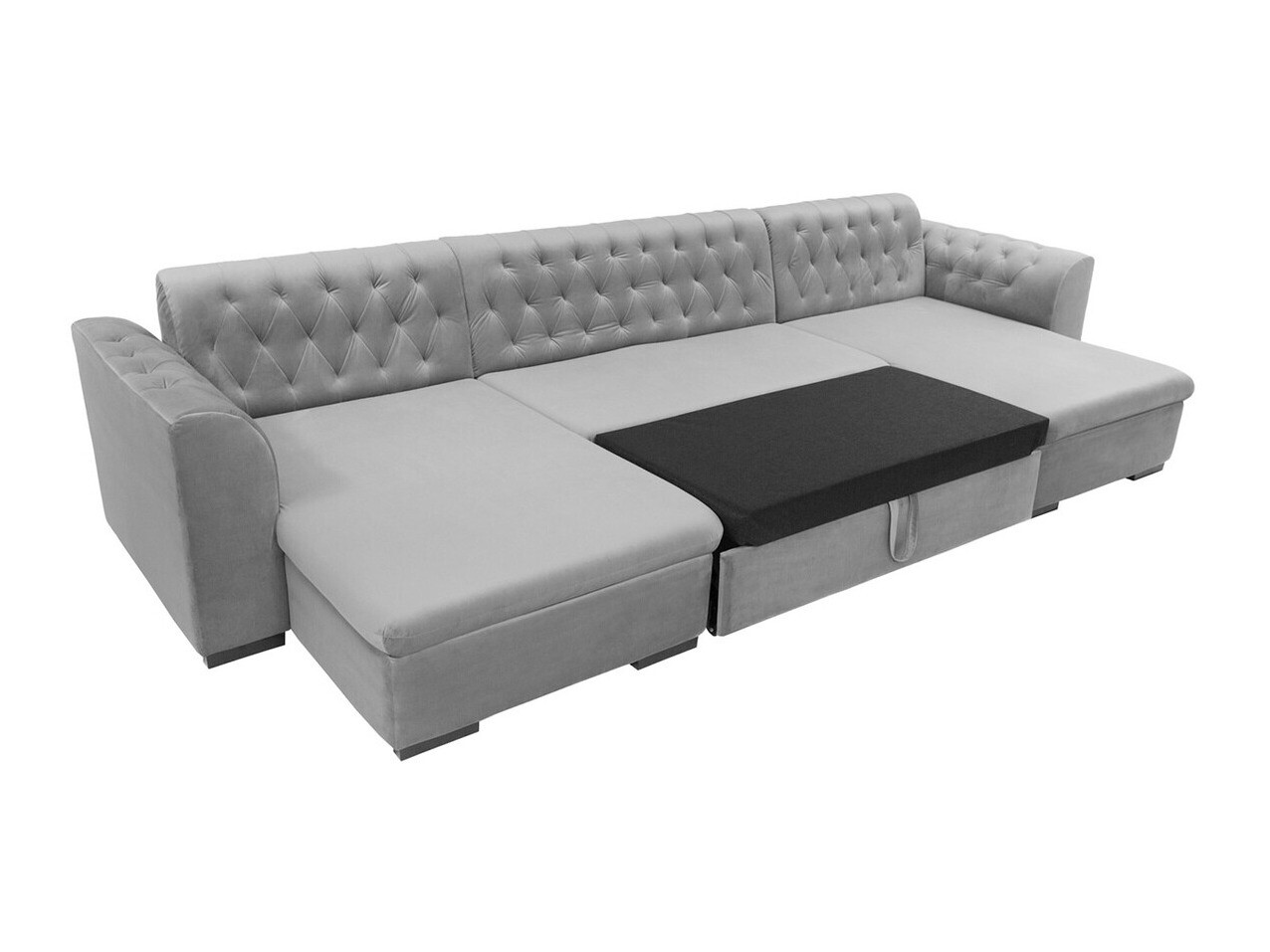 Chesterfield sofá rinconero Comfivo 255 (Magic Velvet 2250 + Senegal 825)