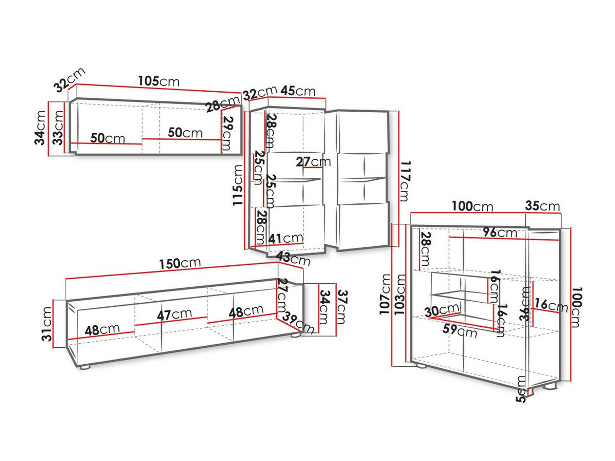 Conjunto de salón Tivdalu 110 (Roble dorado)