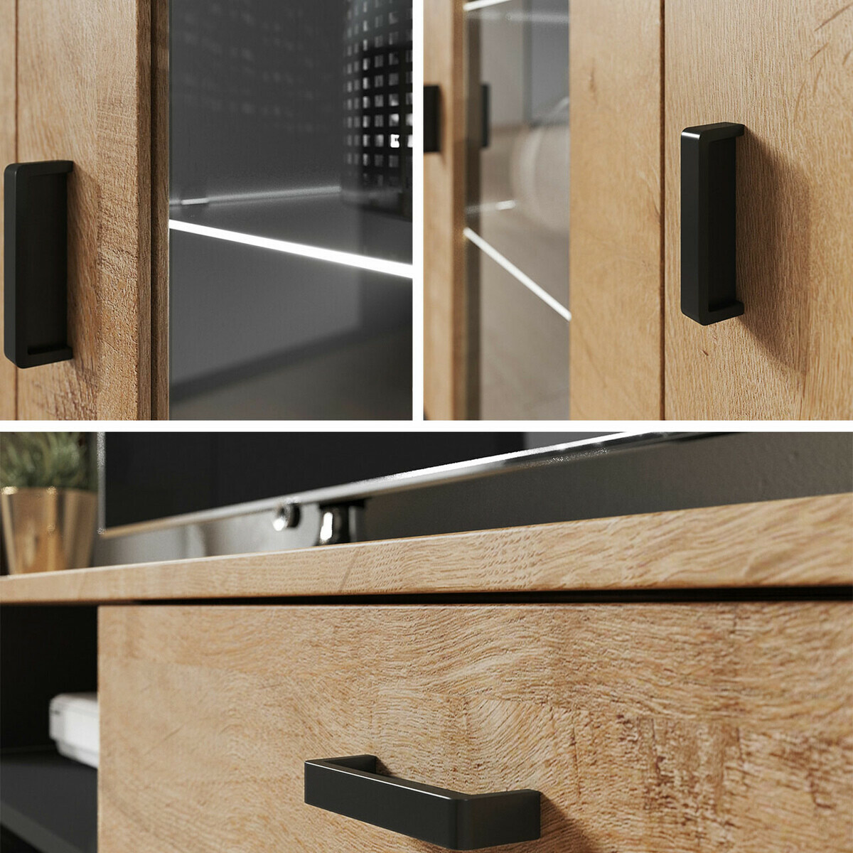 Conjunto de salón Tornola 110 (Blanco + Blanco brillante)