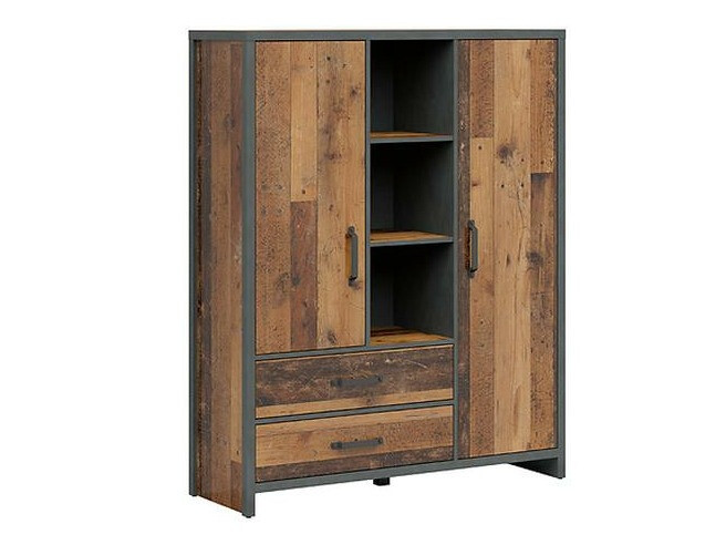 Estantería Belsera 107 (Marrón + Madera gris)