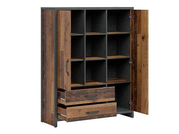 Estantería Belsera 107 (Marrón + Madera gris)