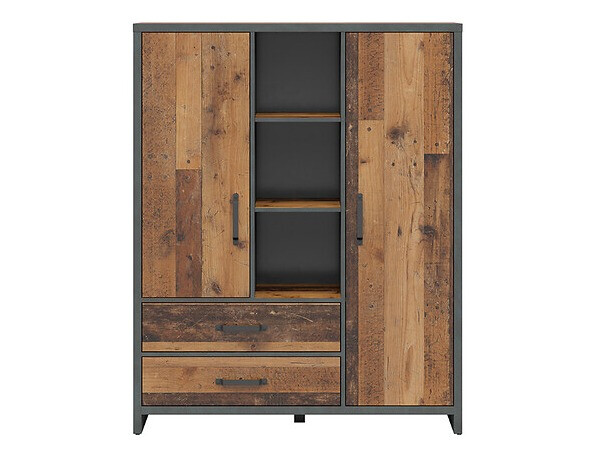 Estantería Belsera 107 (Marrón + Madera gris)