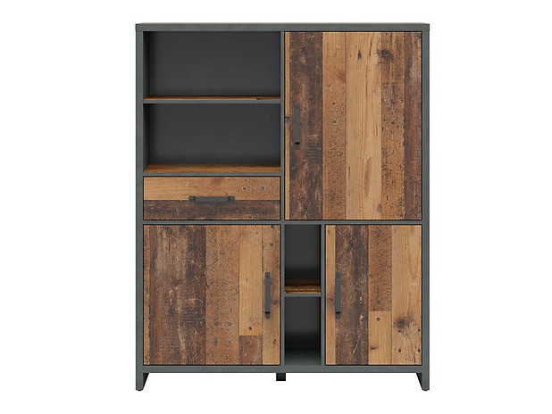 Estantería Belsera 108 (Marrón + Madera gris)