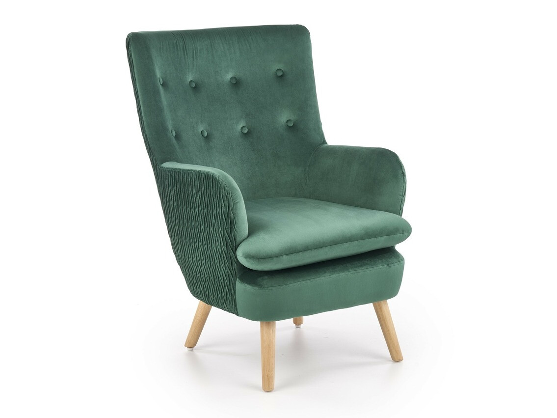 Sillón Houston 838 (Verde oscuro + Luminoso madera)