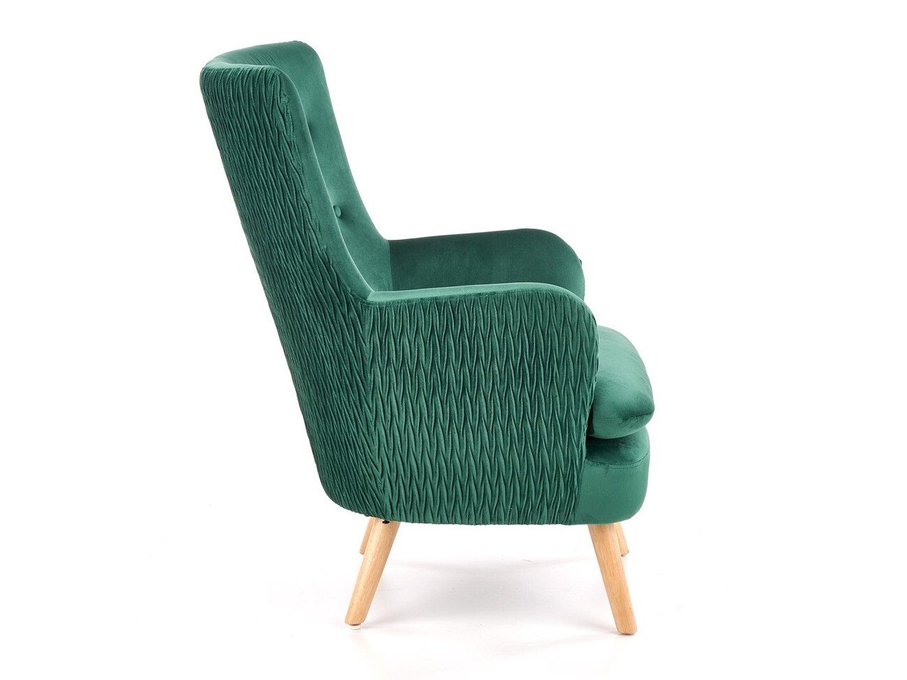 Sillón Houston 838 (Verde oscuro + Luminoso madera)