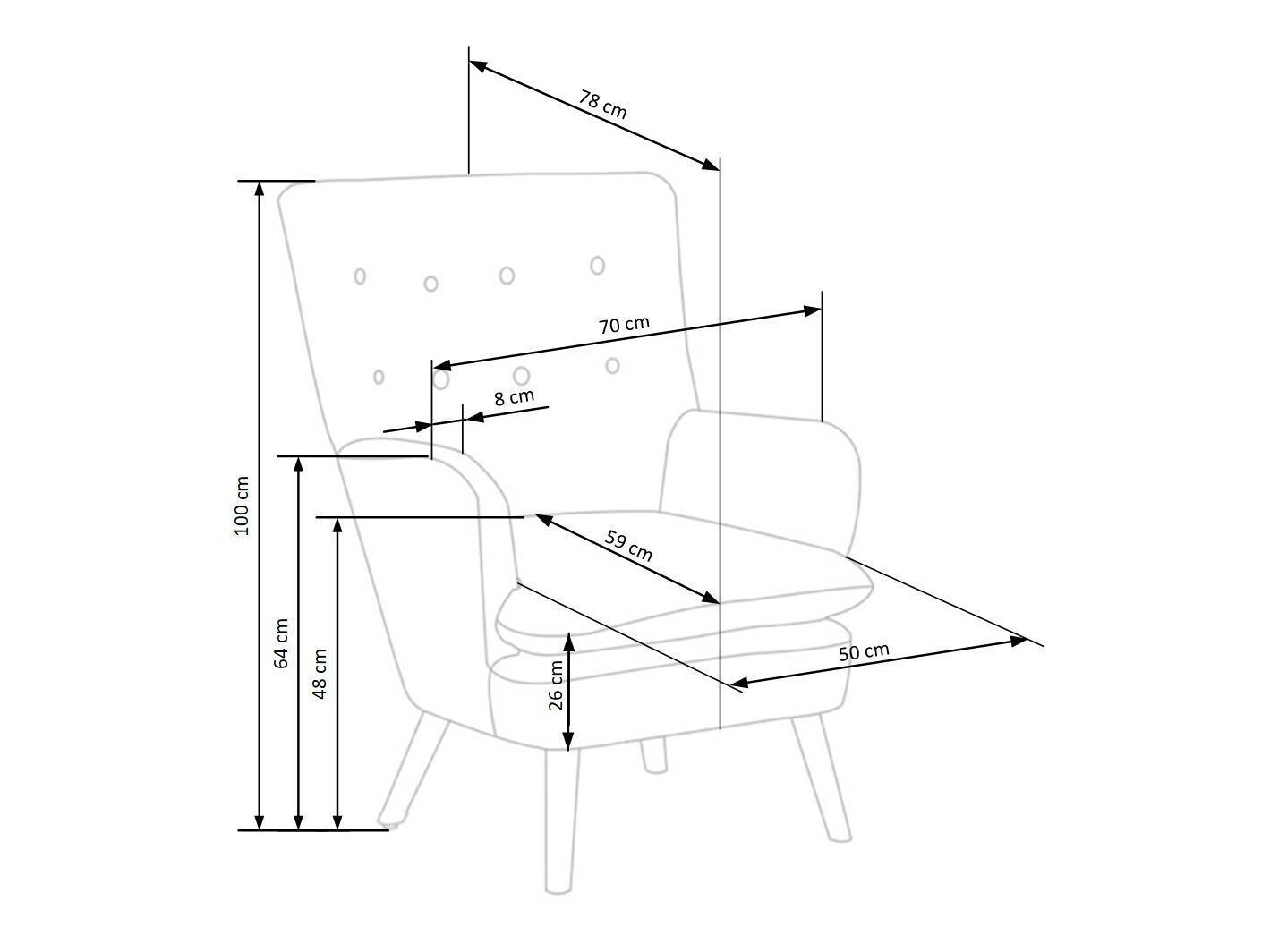 Sillón Houston 838 (Verde oscuro + Luminoso madera)