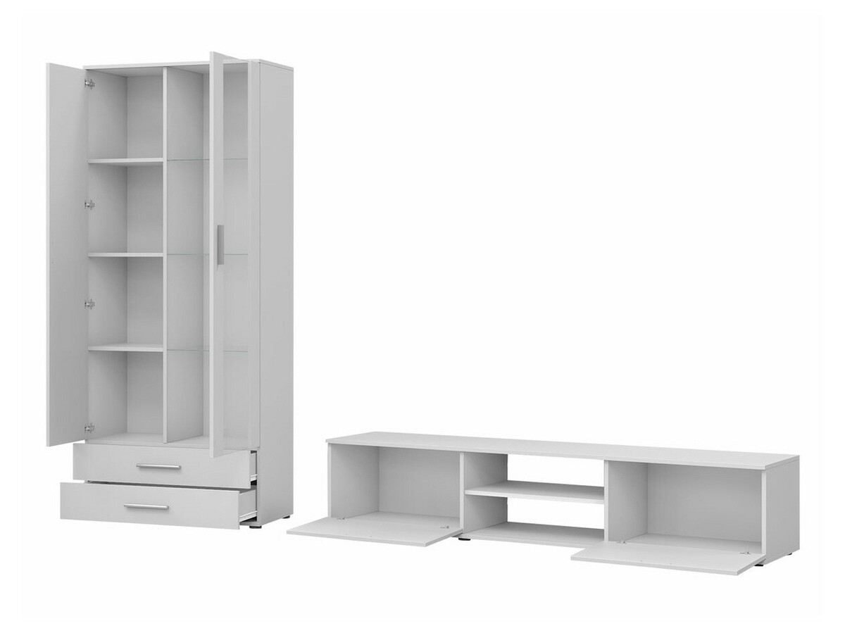 Conjunto de salón Tornola 115 (Blanco + Blanco brillante)