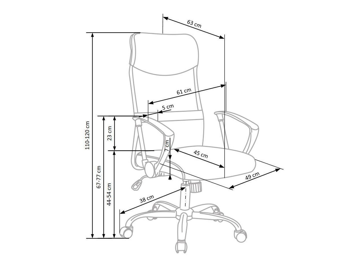 Silla de oficina Houston 429 (Azul)