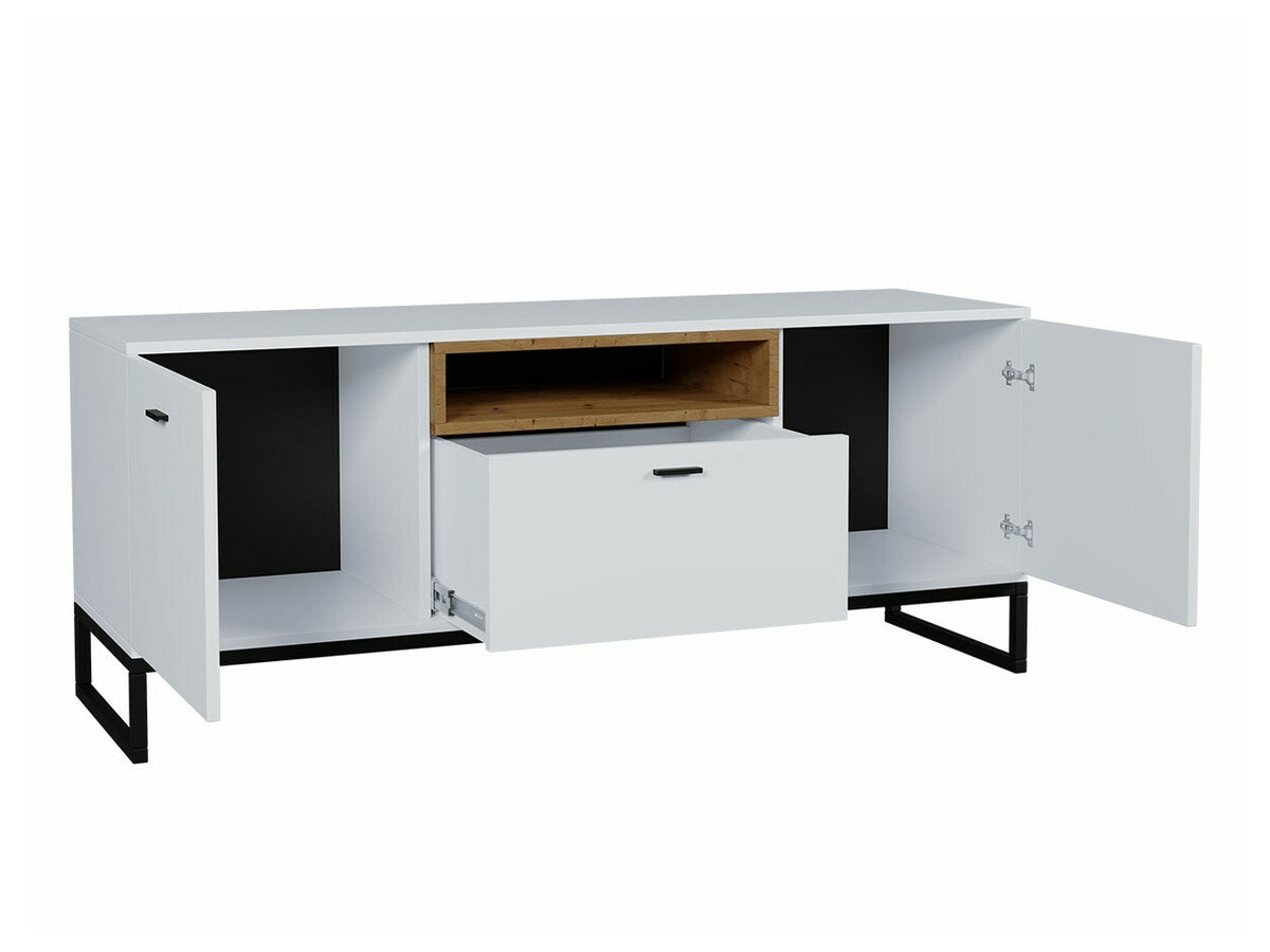 Conjunto de salón Baltesi 108 (Blanco + Roble Artisan)