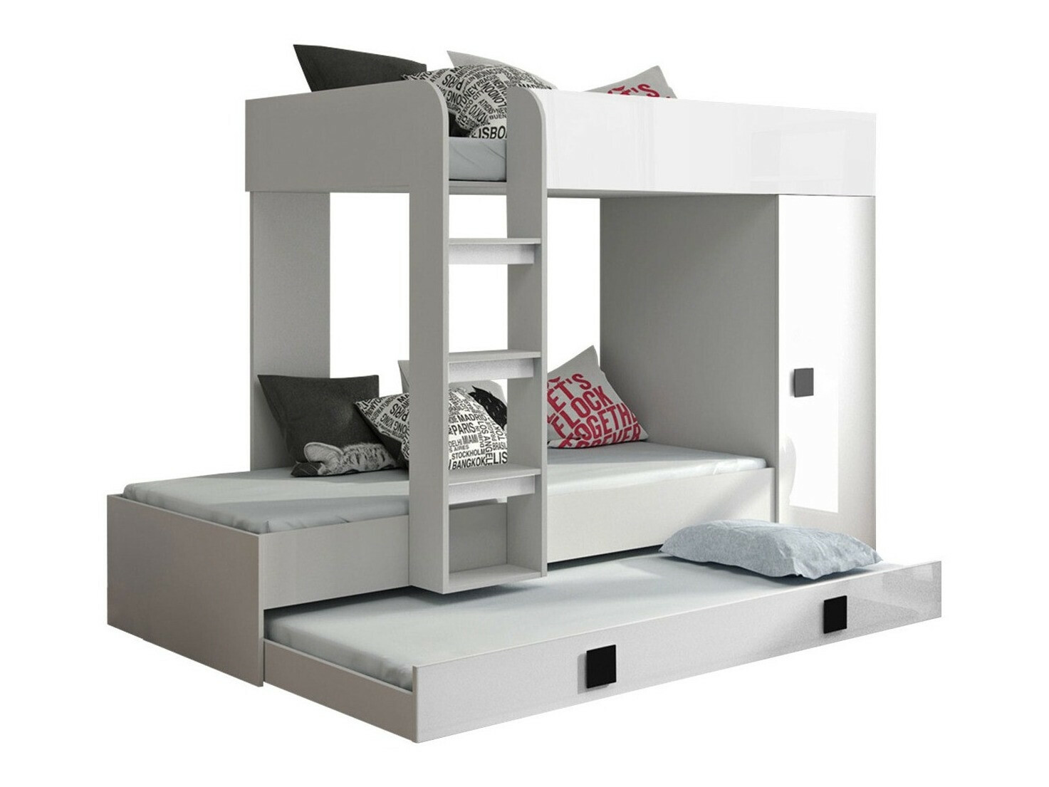 Litera Hartford 191 (Blanco + Blanco brillante + Negro brillante)