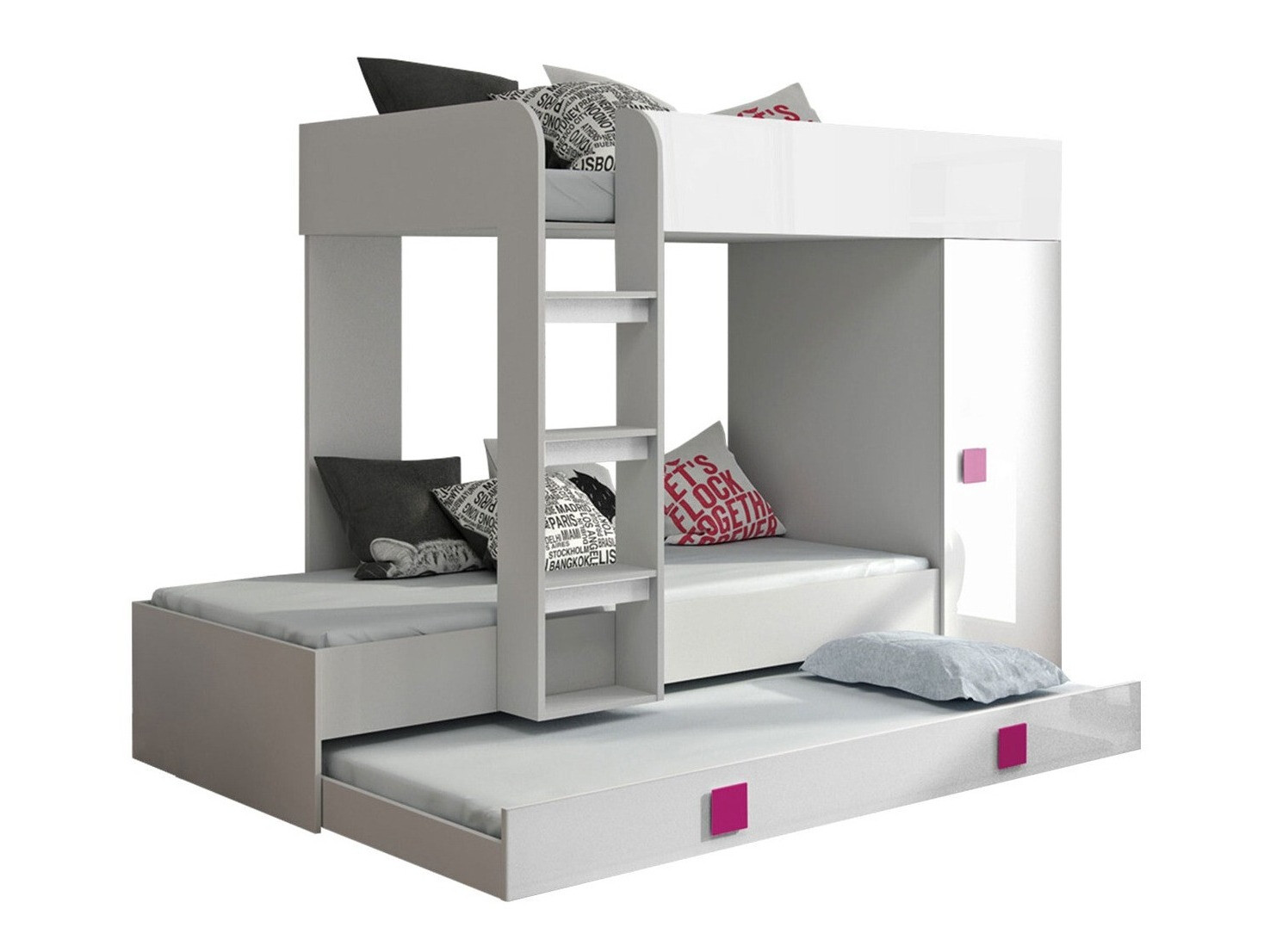 Litera Hartford 191 (Blanco + Blanco brillante + Rosa brillante)