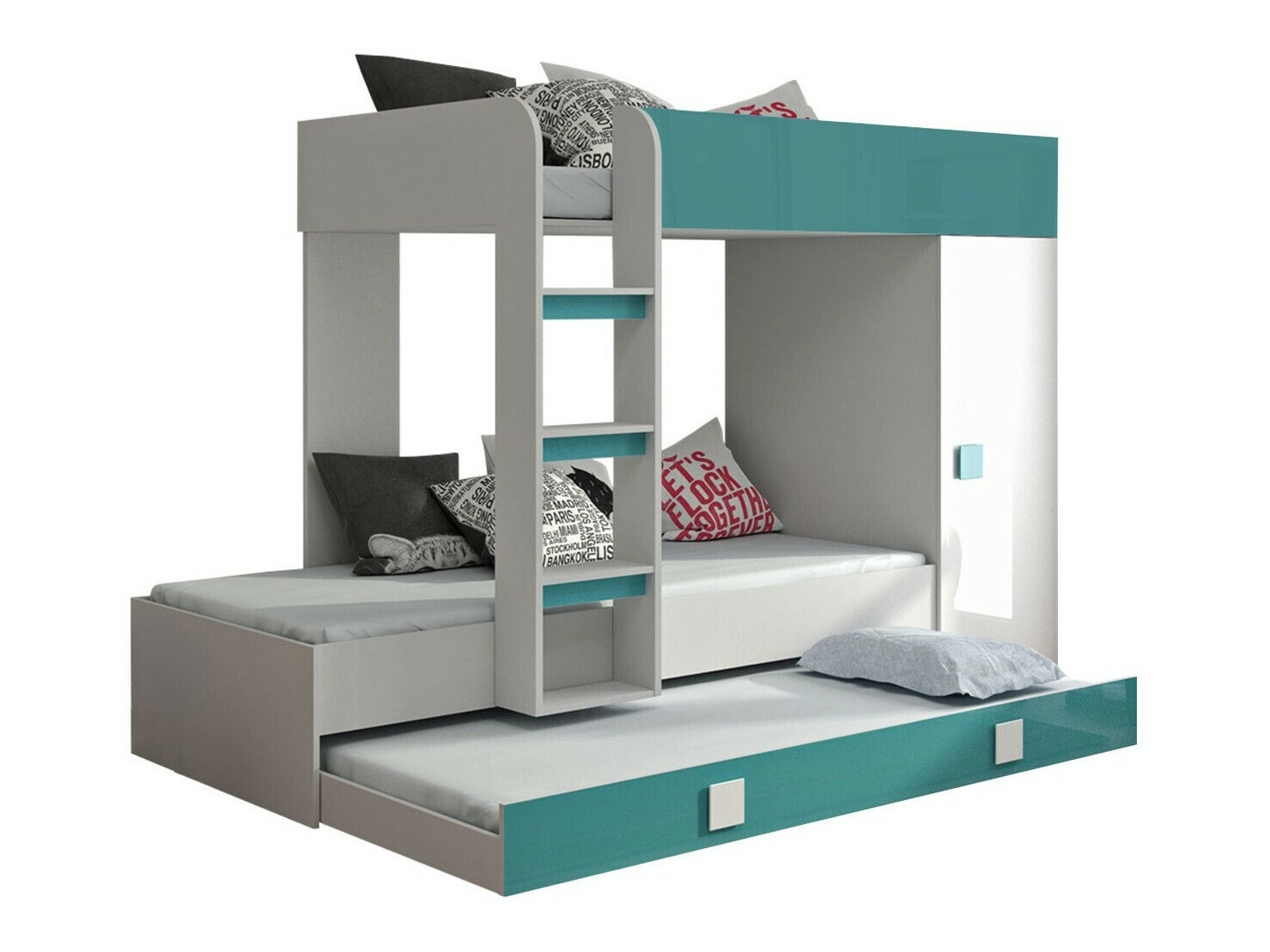 Litera Hartford 191 (Blanco + Brillo Turquesa + Blanco brillante)
