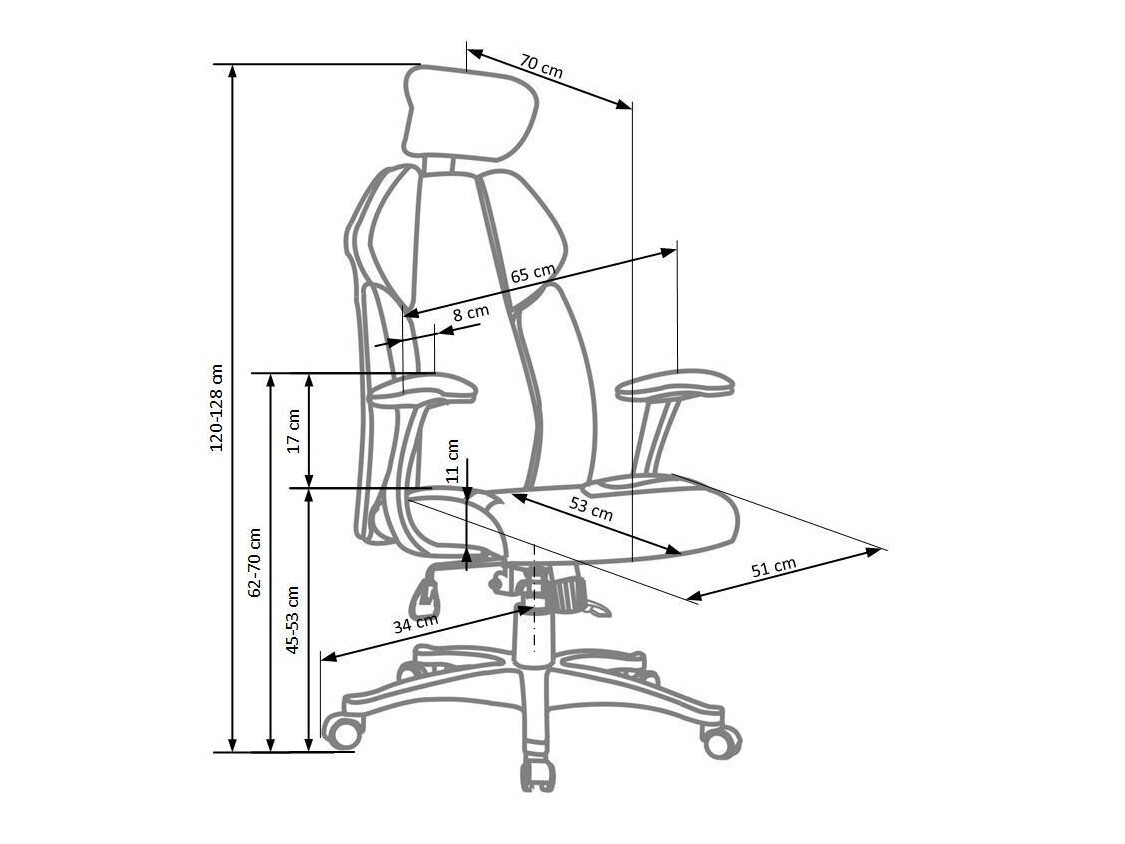 Silla de oficina Houston 1492 (Negro + Blanco)