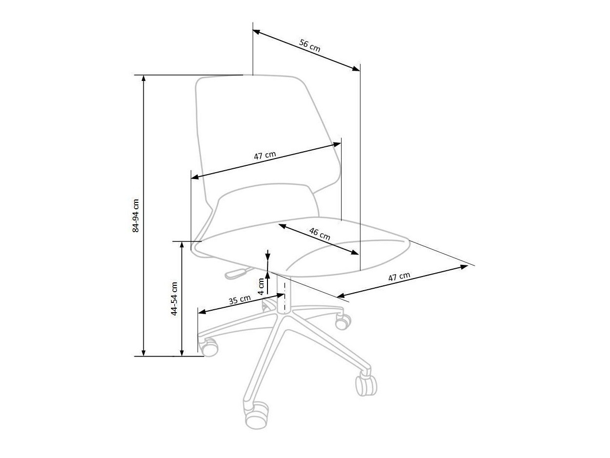 Silla de oficina Houston 679 (Gris + Negro)
