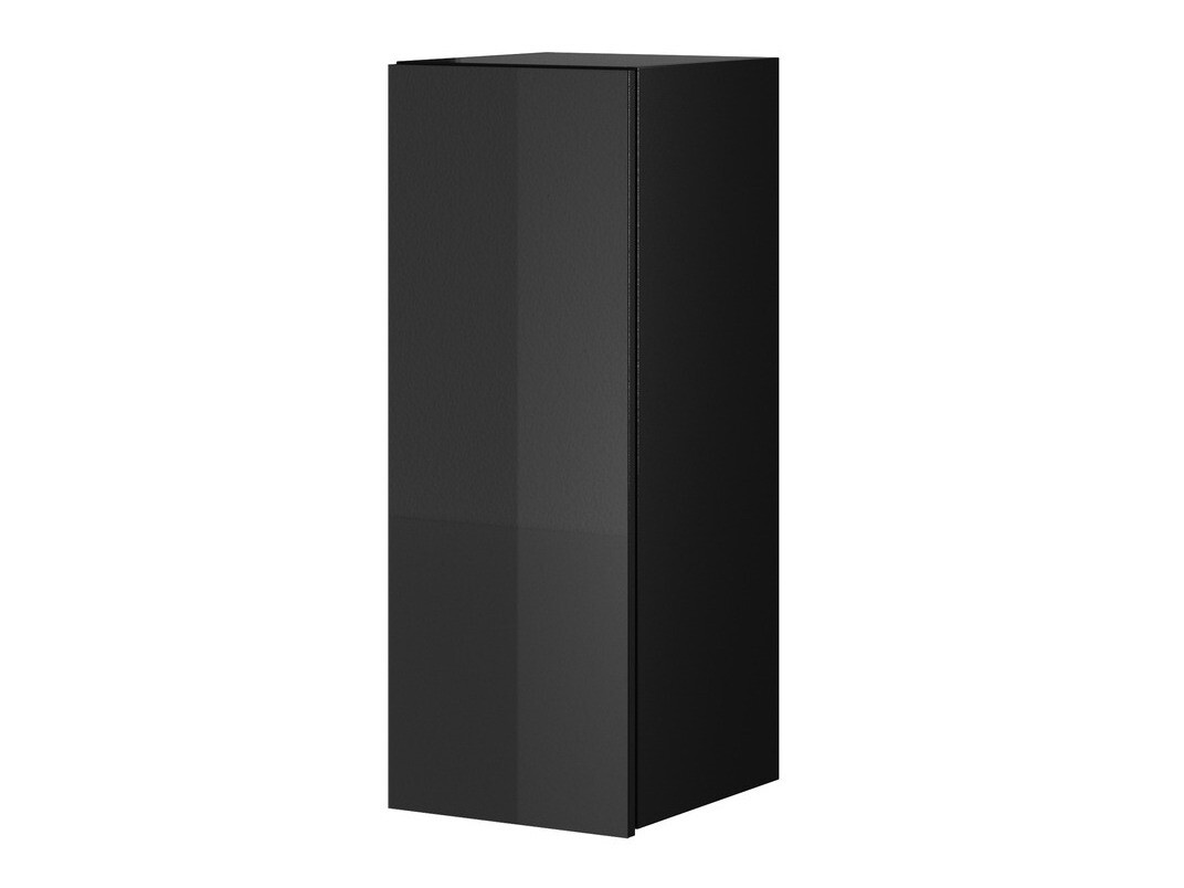 Armario de pared Fervese 106 (Negro + Negro brillante)