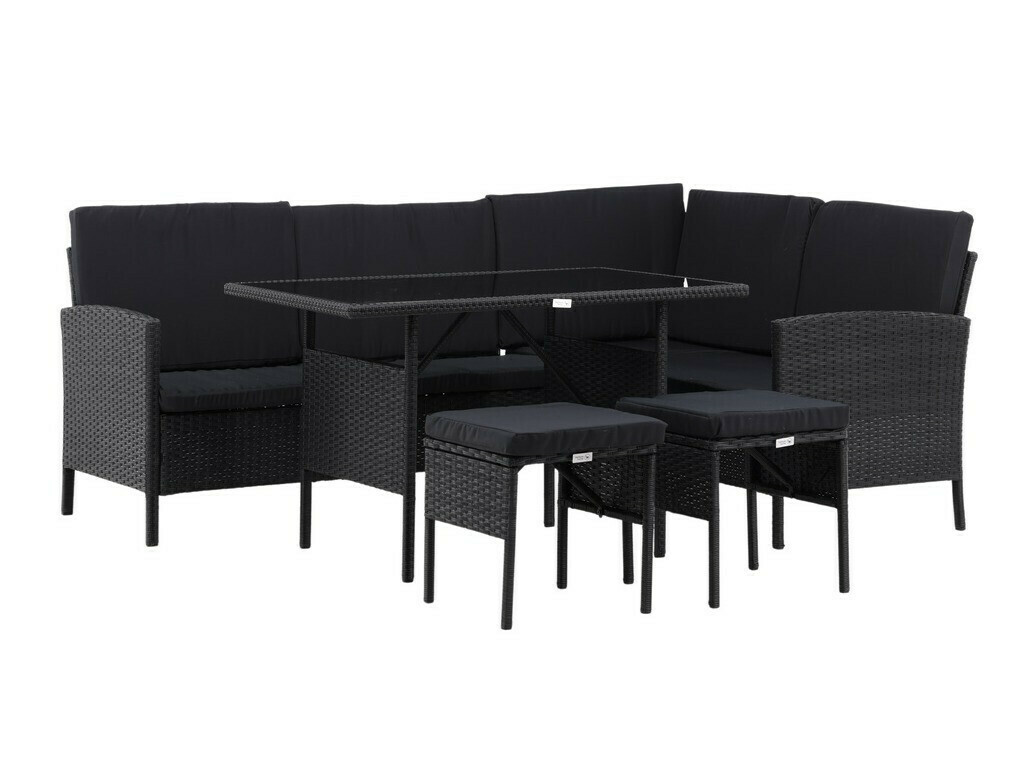 Conjunto de muebles de exterior Dallas 3125 (Negro)