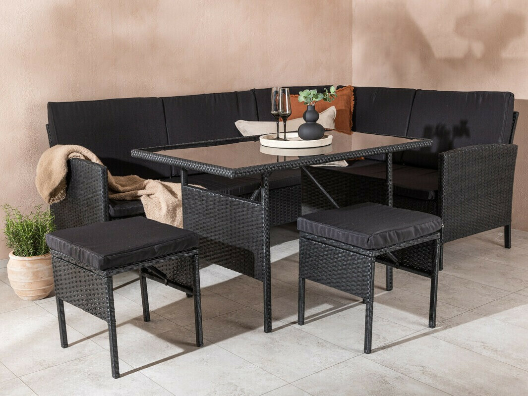Conjunto de muebles de exterior Dallas 3125 (Negro)
