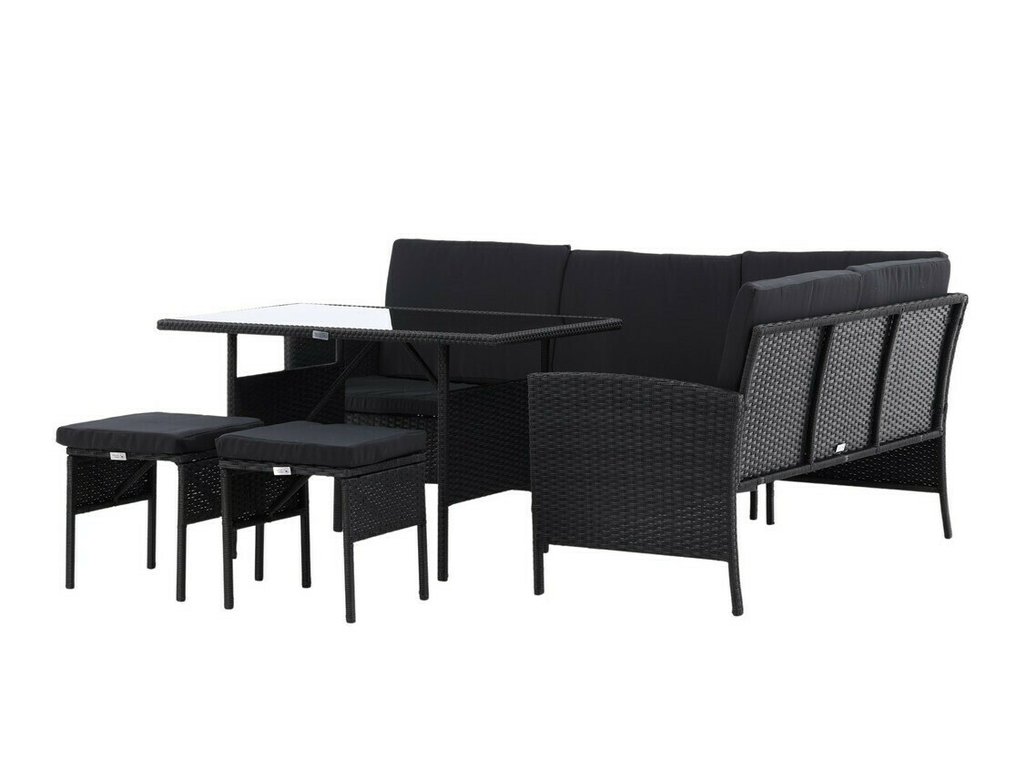 Conjunto de muebles de exterior Dallas 3125 (Negro)